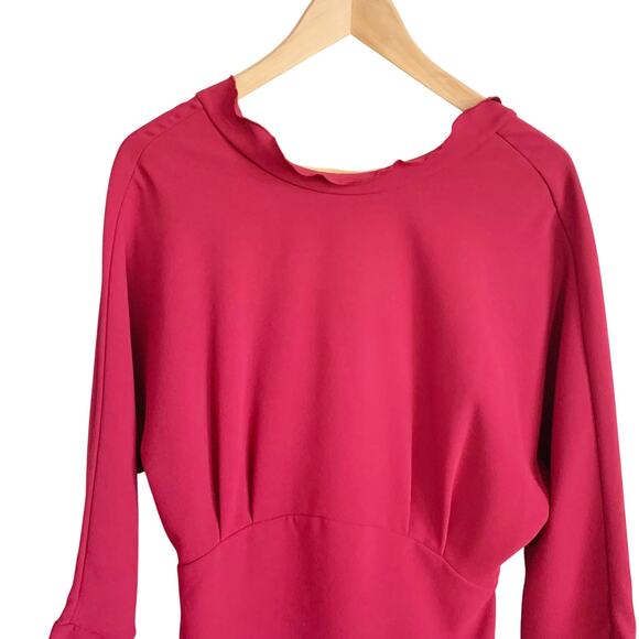 IRO Paris Ivanoe Garnet Red Crepe Mini Dress NWT XS - Picture 3 of 9